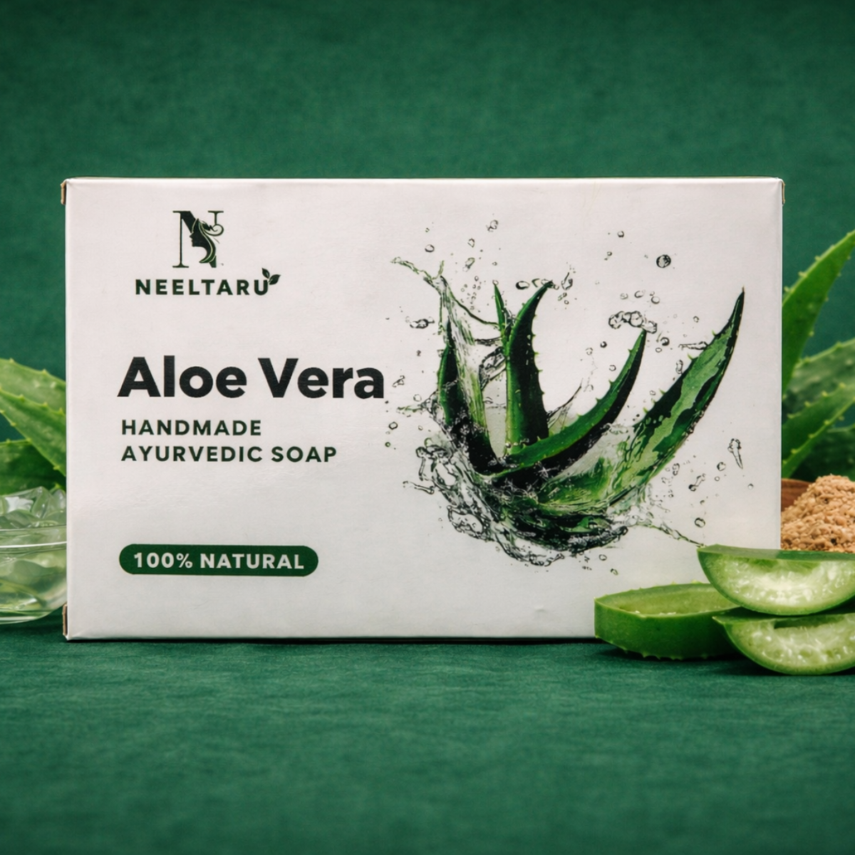 Neeltaru Aloe Vera Soap Combo Pack (Buy 4 Get 1 Free) – Ayurvedic Aloe Vera Soap for Soft, Fresh & Hydrated-Looking Skin - Image 3
