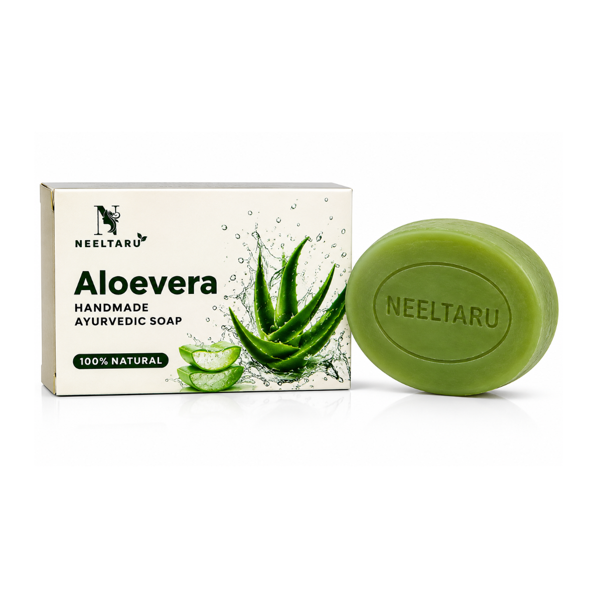 Neeltaru Aloe Vera Soap Combo Pack (Buy 4 Get 1 Free) – Ayurvedic Aloe Vera Soap for Soft, Fresh & Hydrated-Looking Skin